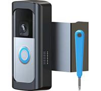 Anti-Theft R/ing Video Doorbell Mount, NO-Drill Mounting Bracket Compatible with Video Doorbell 2/ (2020 Release)/ Battery Doorbell Plus/Pro Wireless, Kits for Houses, Apartments(Black)