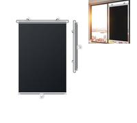 No Drill Roller Blind, 99% Blackout UV Protection, Thermal Insulating Window Shade with Suction Cups, Thermal UV Blocking Retractable Blinds Blind for Windows & Cars (50x125cm/19.6x49.2in)