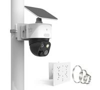 No-Drill Security Camera Pole Mount, Universally for eufy SoloCam S340/SoloCam E30, AOSU SolarCam D1 SE/Max, SEHMUA 2K/ Reolink Argus PT Camera, ANSQUE GU01/SA01, Tapo Outdoor Pan/Tilt (White)