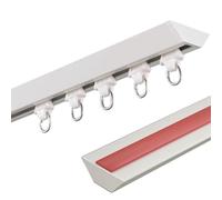 No-Drill Self-Adhesive Ceiling Curt Track with Rollers & End Caps Heavy-Duty Room Divider System for Windows Versatile Straight Track for Home Spaces