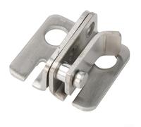 No-Drill Stainless Steel Door Bolt Latch, Brushed Security Lock for Wardrobe Drawer Cabinet Gate, Anti-Violence Hasp Bracket (Small Left)(Small Right)