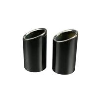 No Drill Tail Pipe Tips Muffler Rear Exhaust For A3 8P A1 A4 B8 A6 Q5 Accessories Stainless Steel OUSDUO(Black 2pc)