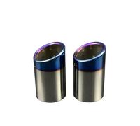 No Drill Tail Pipe Tips Muffler Rear Exhaust For A3 8P A1 A4 B8 A6 Q5 Accessories Stainless Steel OUSDUO(Blue 2pc)
