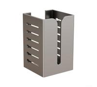No Drill Toilet Roll Holder Mounted Carbon Steel Bathroom Dispenser Grey 10.8x10.8x15cm