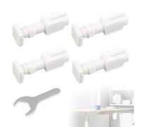 No Drill Venetian Blinds Brackets - 4 Pack Twist-Lock Adhesive Mounts for Windows - Tool-Free Blind Fittings for Rental Homes, Kitchens & Bedrooms - White