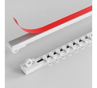 No-Drill Wall-Mounted Adhesive Ceiling Rail System for Smooth Sliding Curtains, Easy Installation Privacy Track for Home Décor and Space Management.
