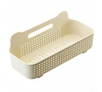 No-Drill Wall Mounted Kitchen Organizer Shelf, Adjustable Storage Rack for Bathroom and Balcony, Ventilated ABS Plastic Holder for Spices and Utensils(Middle)