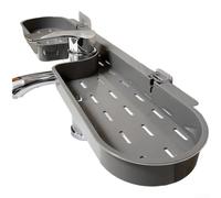 No Drill Wall Sink Organizer 50.5cm ABS Plastic(Gray)