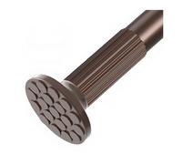 No Drilling 1m 2.0m 2.5m 3.0m 4m Shower Curtain Rod, Non Slip Extendable Spring Tension Telescopic Pole, Adjustable Shower Curtain Poles Spring Tension Rod for Bathroom(Brown,1.3-1.8m/4.2-5.8ft)