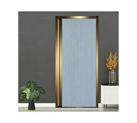 No-Drilling Folding Closet Door, Full Light Blocking Accordion Sliding Door with Ultra-Low Track, for Doorway Bedroom Bathroom Cloakroom(Blue,32" x 80")