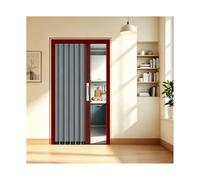 No-Drilling Folding Door, All-Aluminum Alloy Accordion Door, Custom Folding Doors Interior, for Barn Kitchen Bathroom Cloakroom, Space-Saving(Gray,32"x80")