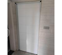 No-Drilling Folding Doors Internal White with Lock, 24 28 30 32 34 36 38 42 48 52 54 58 60 inch Customizable Concertina Door Gate for Balcony/Closet/Utility Room(W 58in,H 80in)