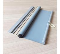 No Drilling Roller Blinds for Window & Door,Easy Fit Blackout Curtain,Automatic Retractable Sunshade for Home Office Bedrooms Kitchens Living Room - Made to Measure,Grey-W32*H150cm(13 * 59in)