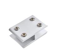 No Drilling Self-Closing Side Mounted Frameless Clamp Furniture Accessories Glass Door Hinge Cabinet Door Hinge(Style 9)