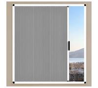 No-Drilling Sliding Folding Sliding Window, Sliding Window Aluminum Vertical Blinds, Folding Privacy Curtains Balcony Windshield (Shades Cordless)(Gray,1.1x1.35m/43.3x53")