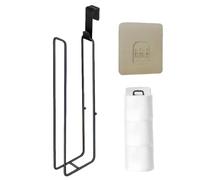 No Drilling Toilet Roll Holder Wall Mount - Space-Saving Over The Tank Toilet Paper Organiser, Bathroom Storage Solution For Toilet & Bathroom Organisation