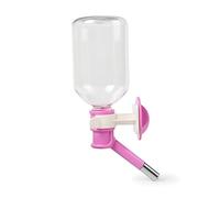 No Drip Pet Water Dispenser Kennel Cage Bottle Adjustable Height 360 Rotatable Spout Stainless Steel Nozzle Leak Proof Easy to Clean and Replenish Plastic for Small Medium Large Pe