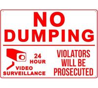 No Dumping Allowed Warning Metal Sign Tin Signs Aluminum Sign for Outdoors Use Yard Farm Fence Home Wall Decor 8x12 inch