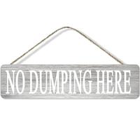 No Dumping Here Wooden Sign Wall Hanging Farmhouse Home Street Decor Gather Kitchen Decor Family Sign Wood Signs With Quotes_4x16inch