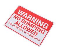No Dumping Sign Rustic Iron Warning Sign for Public Areas