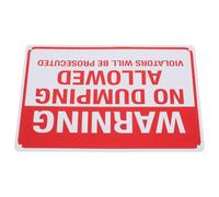 No Dumping Warning Sign Iron Garden Yard Gate Plaque