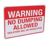 No Dumping Warning Sign Public Areas Iron Wall Sign