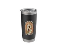 No Earthly Kings Only King Jesus Boho Rainbow Cross Stainless Steel Insulated Tumbler
