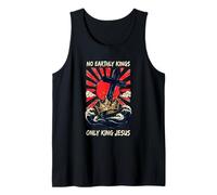 No Earthly Kings Only King Jesus Cross Sword Faith Tank Top