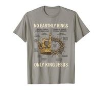 No Earthly Kings Only King Jesus Crown Anatomy Art T-Shirt