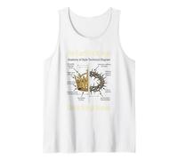 No Earthly Kings Only King Jesus Crown Anatomy Art Tank Top
