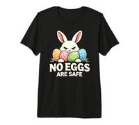 No Eggs are Safe Funny Easter Bunny Premium T-Shirt
