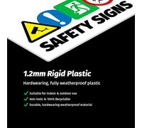 No Entry Symbol Sign - 100mm x 100mm - 1.2mm Rigid Plastic Drilled Sign (MISC151)