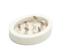 No Escape Fruit Fly Feeder Dish for Dart Frogs, Baby Geckos & More - Calcium Powder Base + Easy-Clean Design (White)
