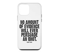 No Evidence Will Ever Persuade an Idiot Mark Twain Black Ink Case for iPhone 12 mini