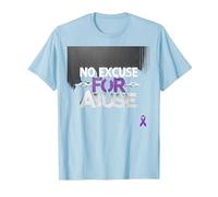 No Excuse for Abuse - Domestic Violence Awareness T-Shirt, Men, Baby Blue, 3XL