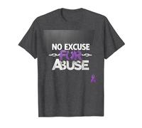 No Excuse for Abuse - Domestic Violence Awareness T-Shirt, Men, Dark Heather Grey, 4XL