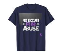 No Excuse for Abuse - Domestic Violence Awareness T-Shirt, Men, Navy, 5XL