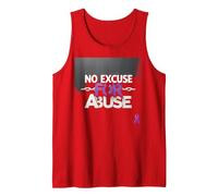 No Excuse for Abuse - Domestic Violence Awareness Tank Top, Men, Red, XL