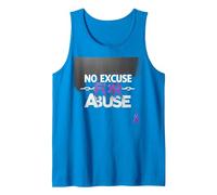 No Excuse for Abuse - Domestic Violence Awareness Tank Top, Men, Sapphire, XL