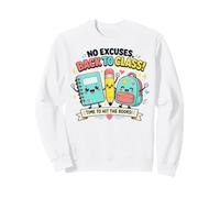No Excuses Back To Class Cute Kawaii School Supplies Teacher Sweatshirt