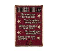 No Excuses Bad Aim Rustic Hanging Metal Tin Sign