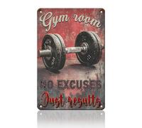 No Excuses Just Results Sign Funny Home Bar Cafe Kitchen Garage 8"x12"