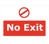 No Exit Foamalux PVC Plastic sign - 15 x 20 cm | UK-Made with Renewable Energy | Low Carbon Footprint
