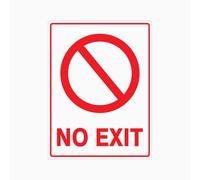 NO EXIT Sign, 12x8 Metal Tin Sign, There is no exit here.
