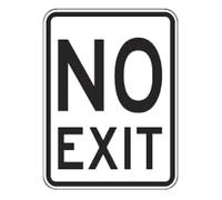 NO EXIT Sign 8x12 Metal Tin Sign Garage Man Cave Wall Decor
