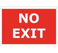 No Exit Square Foamalux PVC Plastic sign - 20 x 30 cm | UK-Made with Renewable Energy | Low Carbon Footprint