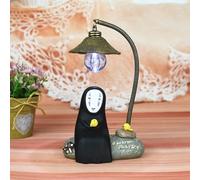 No Face Man Night Light Chi to Chihiro Table Desk Lamp Miyazaki Hayao Anime Kaonashi Home Decor Craft Decorative Sleep Lamp No Face (Holding Chicks)