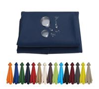 No Fading Reinforced Durable Garden Replacement Parasol Covers, Patio Umbrellas Canopy Waterproof Cloth For 6/8 Ribs, Tear-resistant Polyester Fabric, UV Protective Washable(Dark-blue,2.5M/8Ribs)