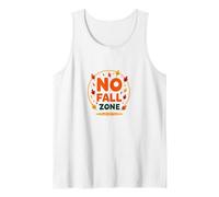 No Fall Zone: Autumn Leaf Humor for Clumsy Friends Tank Top, Men, White, L