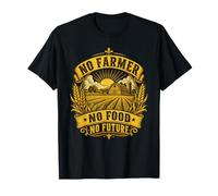 No Farmer No Food No Future Barn Wheat Field Sunset T-Shirt